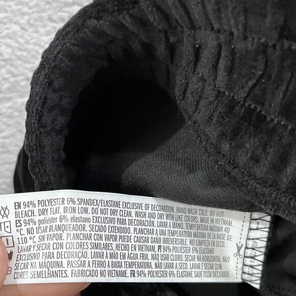 Forever 21 Wide Leg Velvet Pants 0X Plus High Rise Baggy NWT Black WOmens - Picture 7 of 12